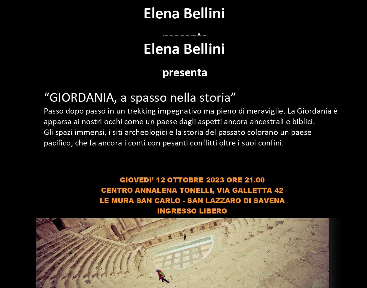 Elena Bellini presenta GIORDANIA